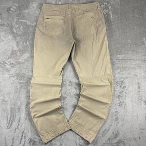 Stio Khaki Hiking Pants Mens 33 Nylon Spandex Outdoor Trail Utility Distressed
